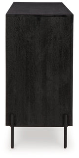 Vallisburg Black/Natural Accent Cabinet