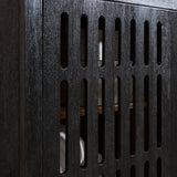 Vallisburg Black/Natural Accent Cabinet by Ashley at Eve Furniture
