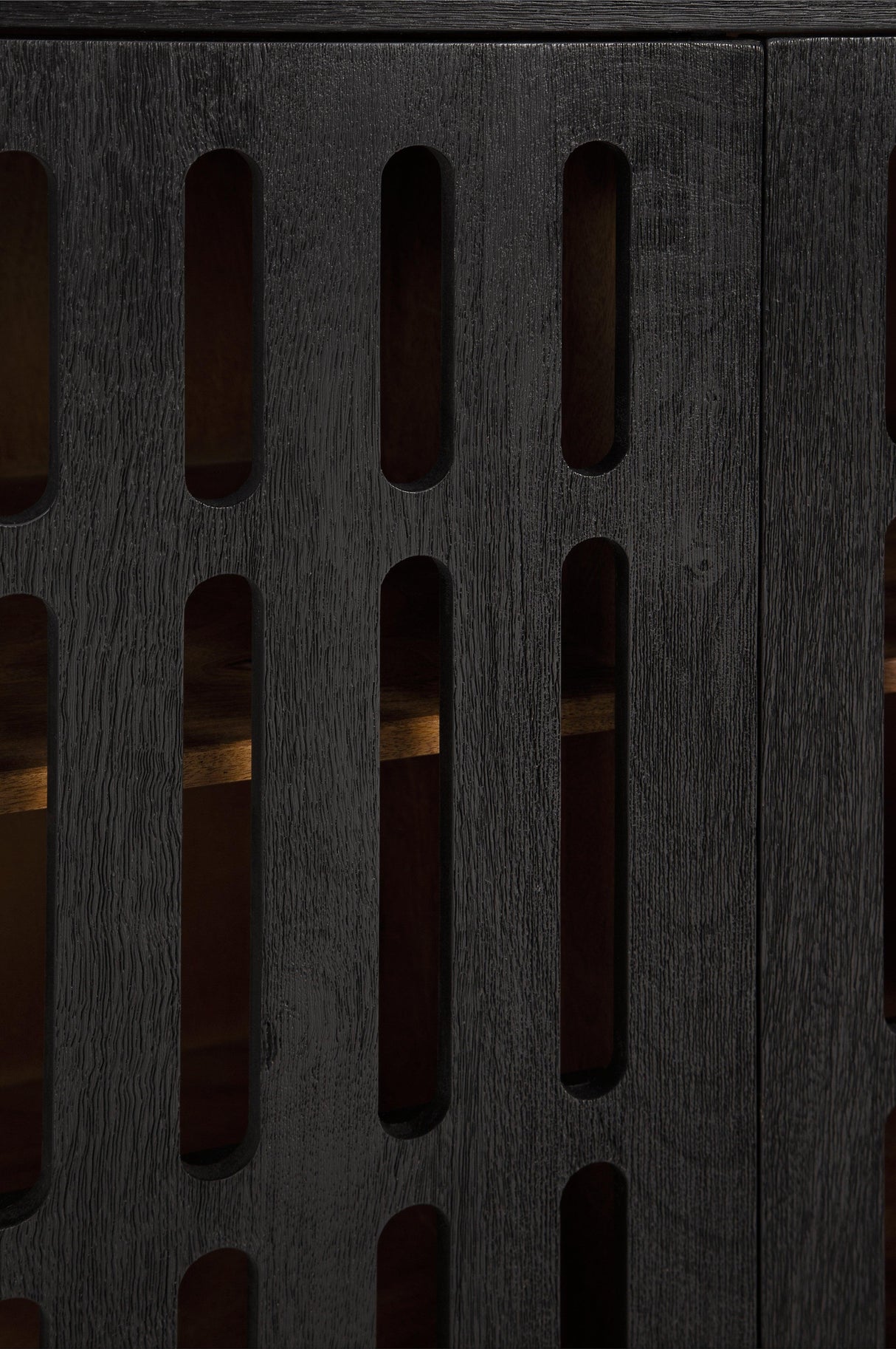 Vallisburg Black/Natural Accent Cabinet by Ashley at Eve Furniture