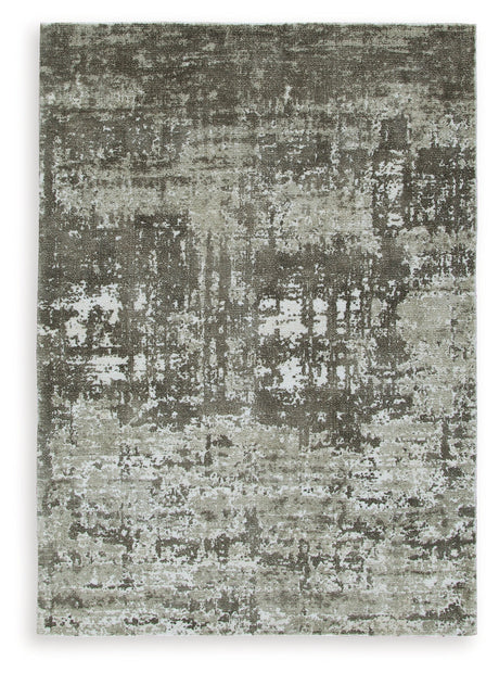 Valmontic Gray Large Rug by Ashley at Eve Furniture