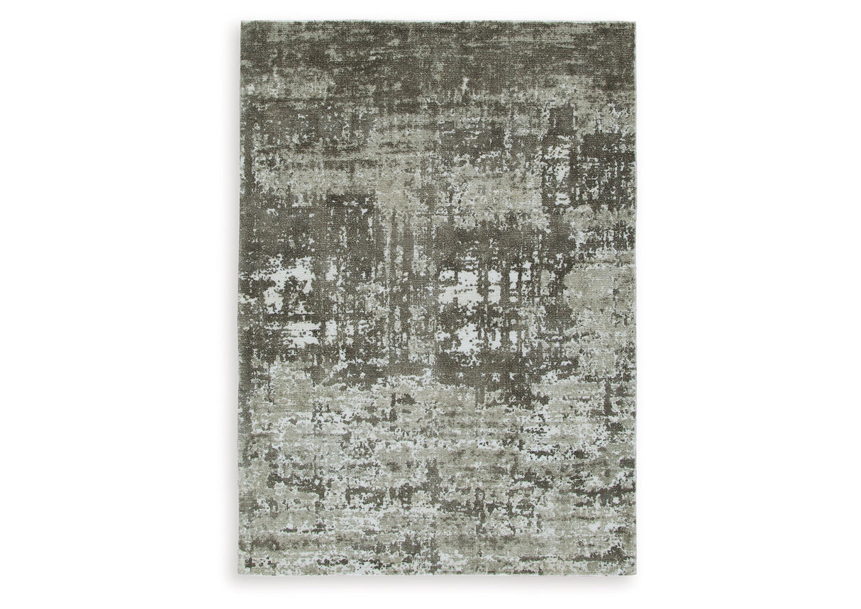 Valmontic Gray Large Rug by Ashley at Eve Furniture