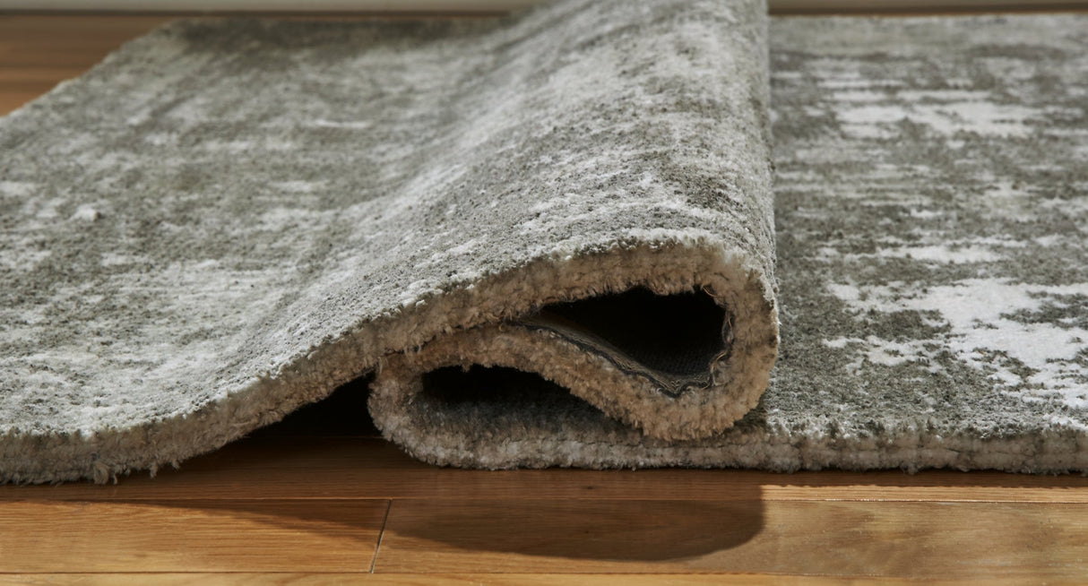 Valmontic Gray Large Rug by Ashley at Eve Furniture