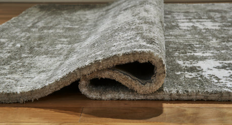 Valmontic Gray Large Rug by Ashley at Eve Furniture