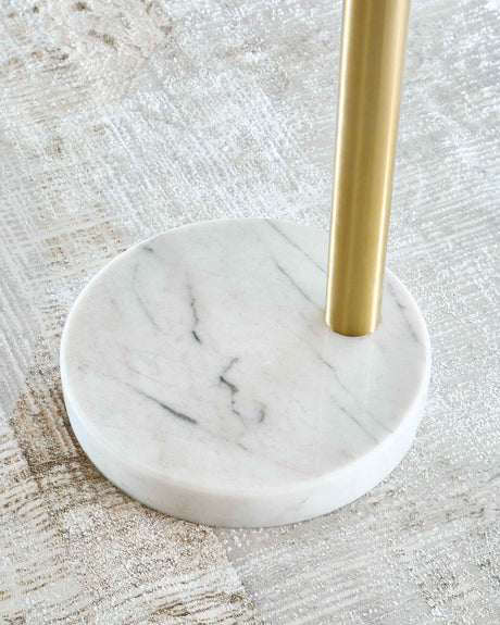 Valo Gold Finish Arc Lamp by Ashley at Eve Furniture