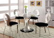 Valo Silver/Black Dining Table Only by Furniture of America at Eve Furniture