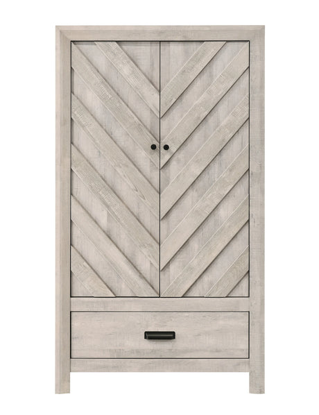 Valor Antique White Armoire by Crown Mark at Eve Furniture