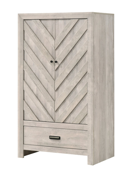 Valor Antique White Armoire by Crown Mark at Eve Furniture