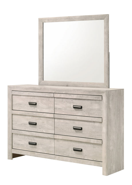 Valor Beige Bedroom Mirror (Mirror Only) by Crown Mark at Eve Furniture