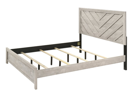 Valor Beige King Panel Bed by Crown Mark at Eve Furniture
