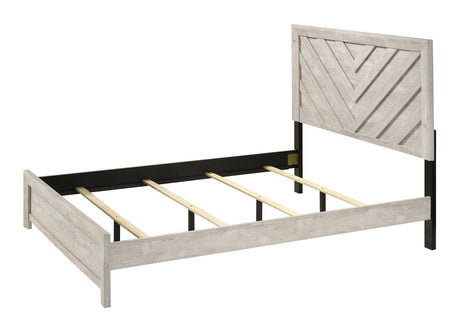Valor Beige Queen Panel Bed by Crown Mark at Eve Furniture