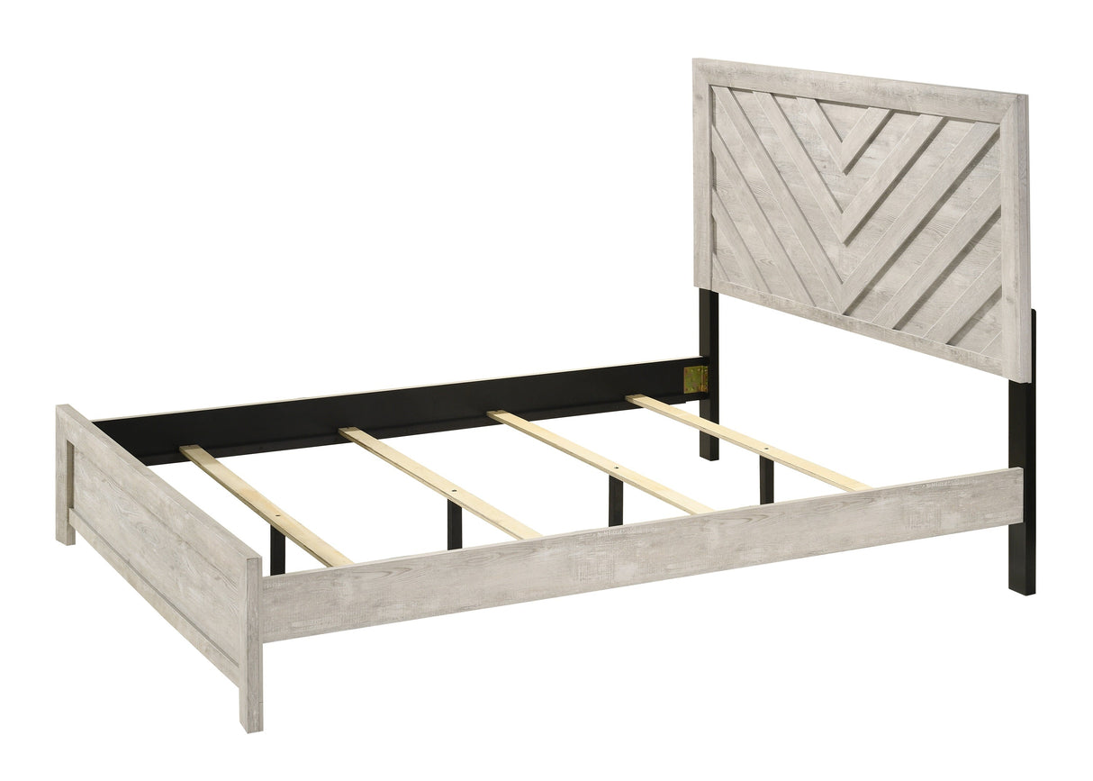 Valor Beige Queen Panel Bed by Crown Mark at Eve Furniture