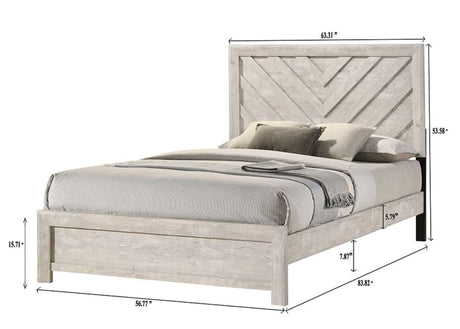 Valor Beige Queen Panel Bed by Crown Mark at Eve Furniture