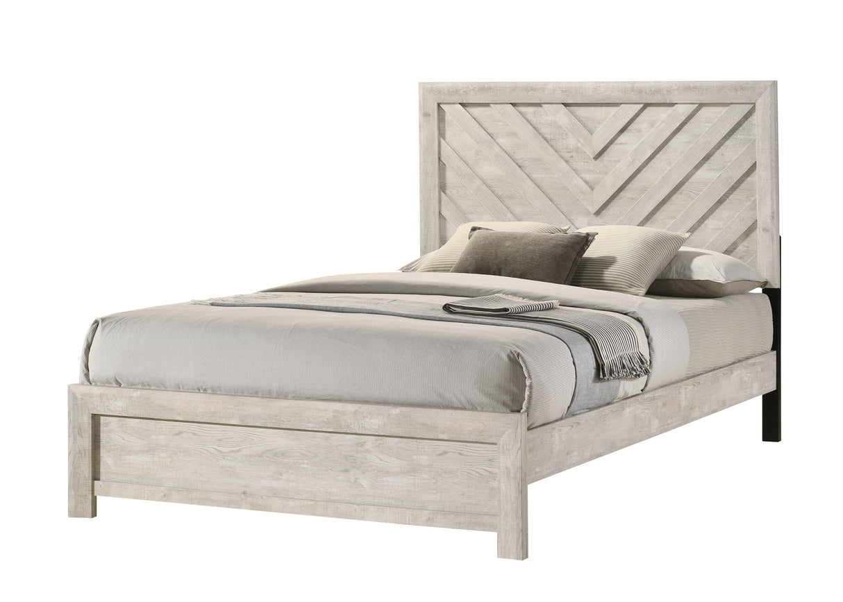 Valor Beige Queen Panel Bed by Crown Mark at Eve Furniture