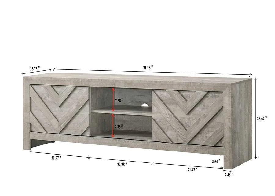 Valor Beige TV Stand by Crown Mark at Eve Furniture