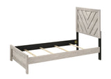 Valor Beige Twin Panel Bed by Crown Mark at Eve Furniture