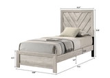 Valor Beige Twin Panel Bed by Crown Mark at Eve Furniture