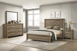 Valor Light Brown King Panel Bed by Crown Mark at Eve Furniture