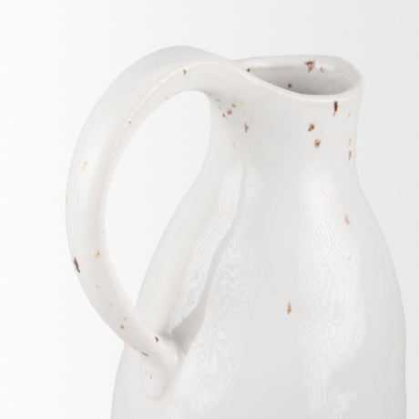 Valora Black Speckled Cream w/ Light Beige Ceramic Jug by Mercana at Eve Furniture