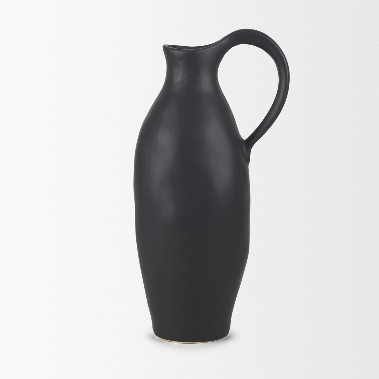 Valora Matte Black Ceramic Jug by Mercana at Eve Furniture