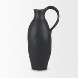 Valora Matte Black Ceramic Jug by Mercana at Eve Furniture