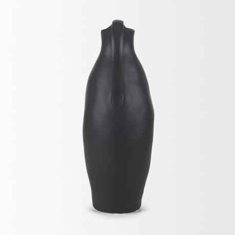Valora Matte Black Ceramic Jug by Mercana at Eve Furniture