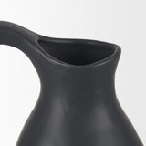 Valora Matte Black Ceramic Jug by Mercana at Eve Furniture