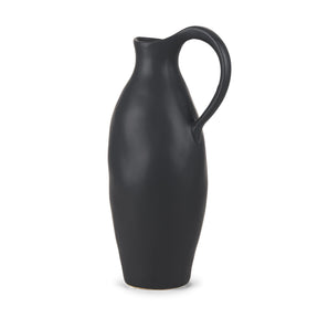 Valora Matte Black Ceramic Jug by Mercana at Eve Furniture
