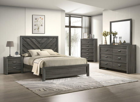 Valor Gray Full Panel Bed by Crown Mark at Eve Furniture