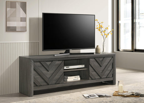 Valor Gray TV Stand by Crown Mark at Eve Furniture