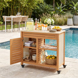 Valtan Natural Bar Cart by Zuomod at Eve Furniture