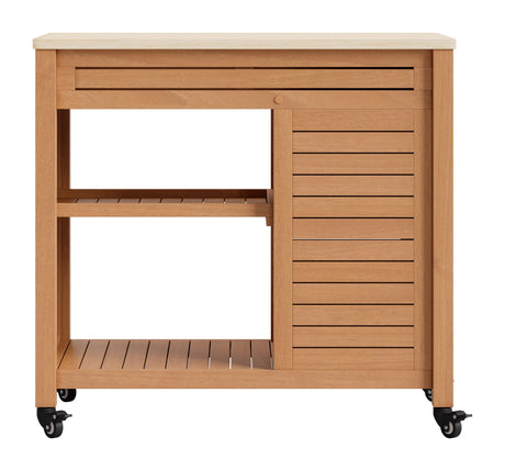 Valtan Natural Bar Cart by Zuomod at Eve Furniture