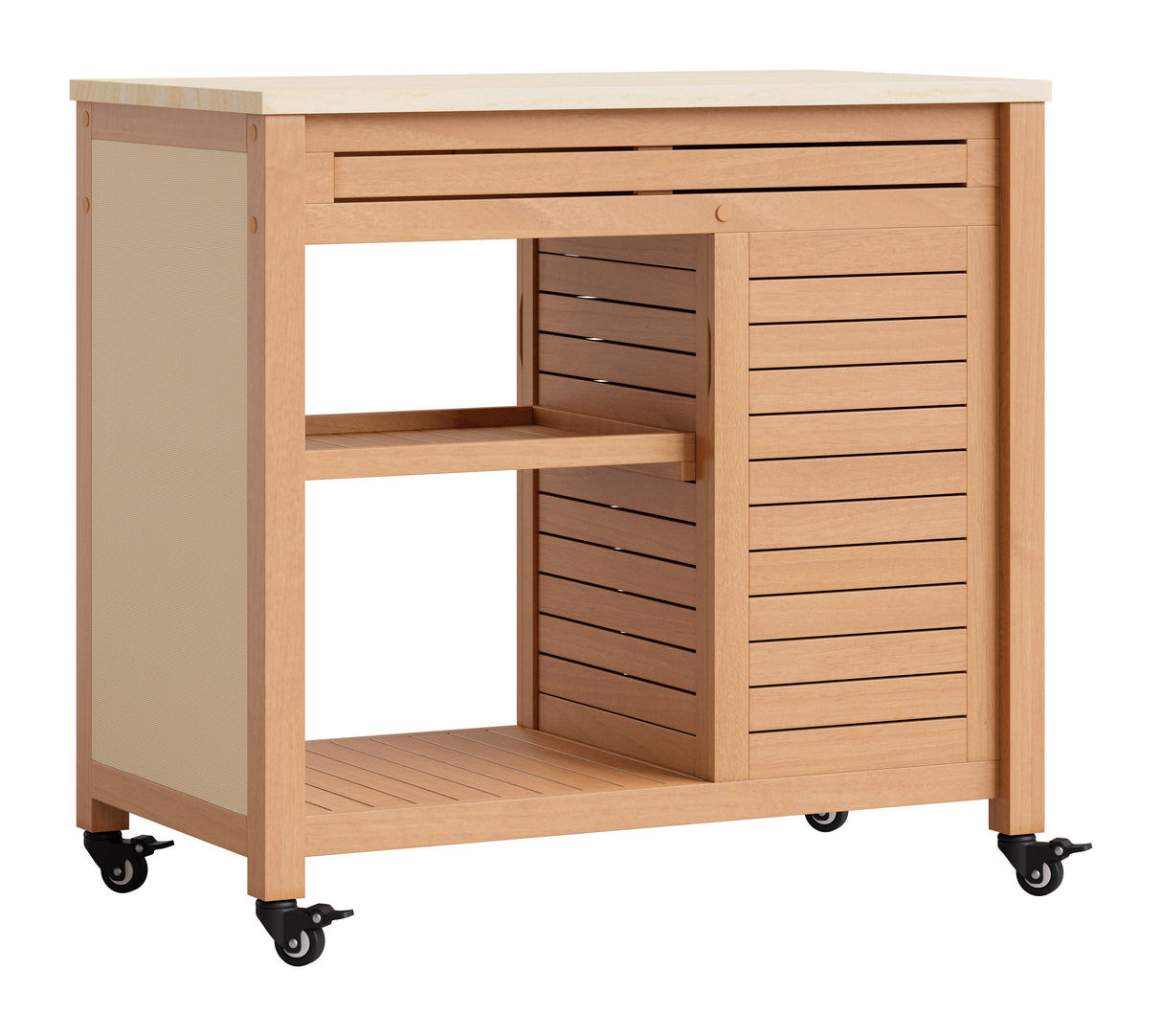 Valtan Natural Bar Cart by Zuomod at Eve Furniture