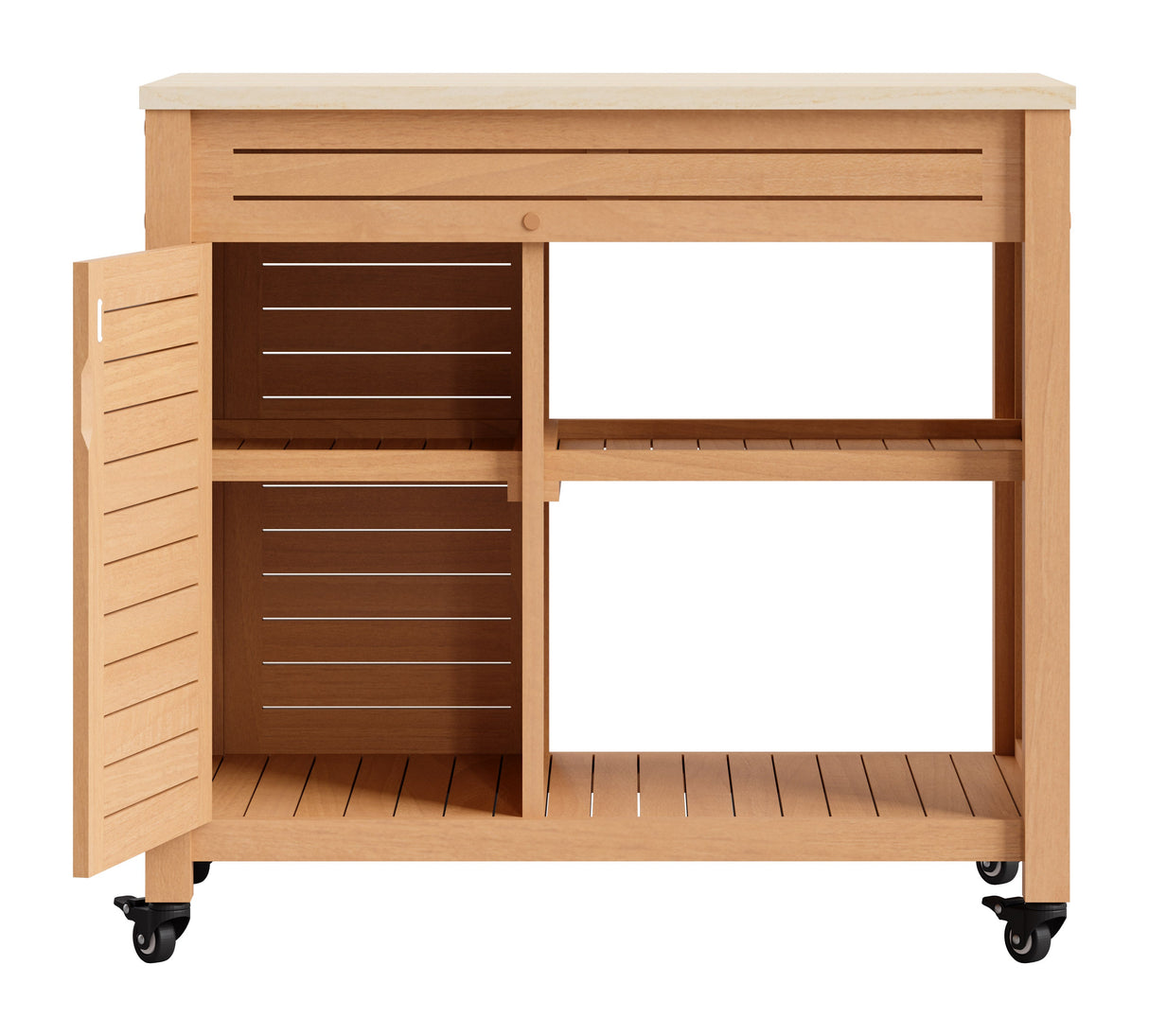Valtan Natural Bar Cart by Zuomod at Eve Furniture