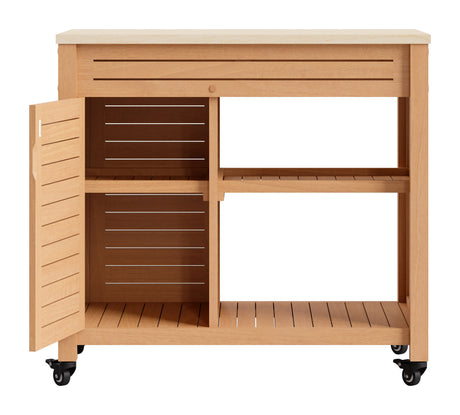 Valtan Natural Bar Cart by Zuomod at Eve Furniture