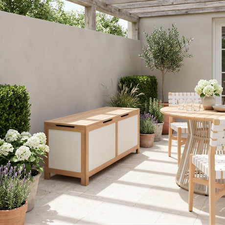 Valtan Natural Outdoor Storage Chest by Zuomod at Eve Furniture