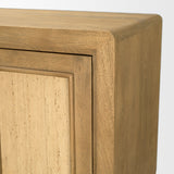 Valterra Light Brown Wood w/ Travertine 4 Door Tall Cabinet by Mercana at Eve Furniture