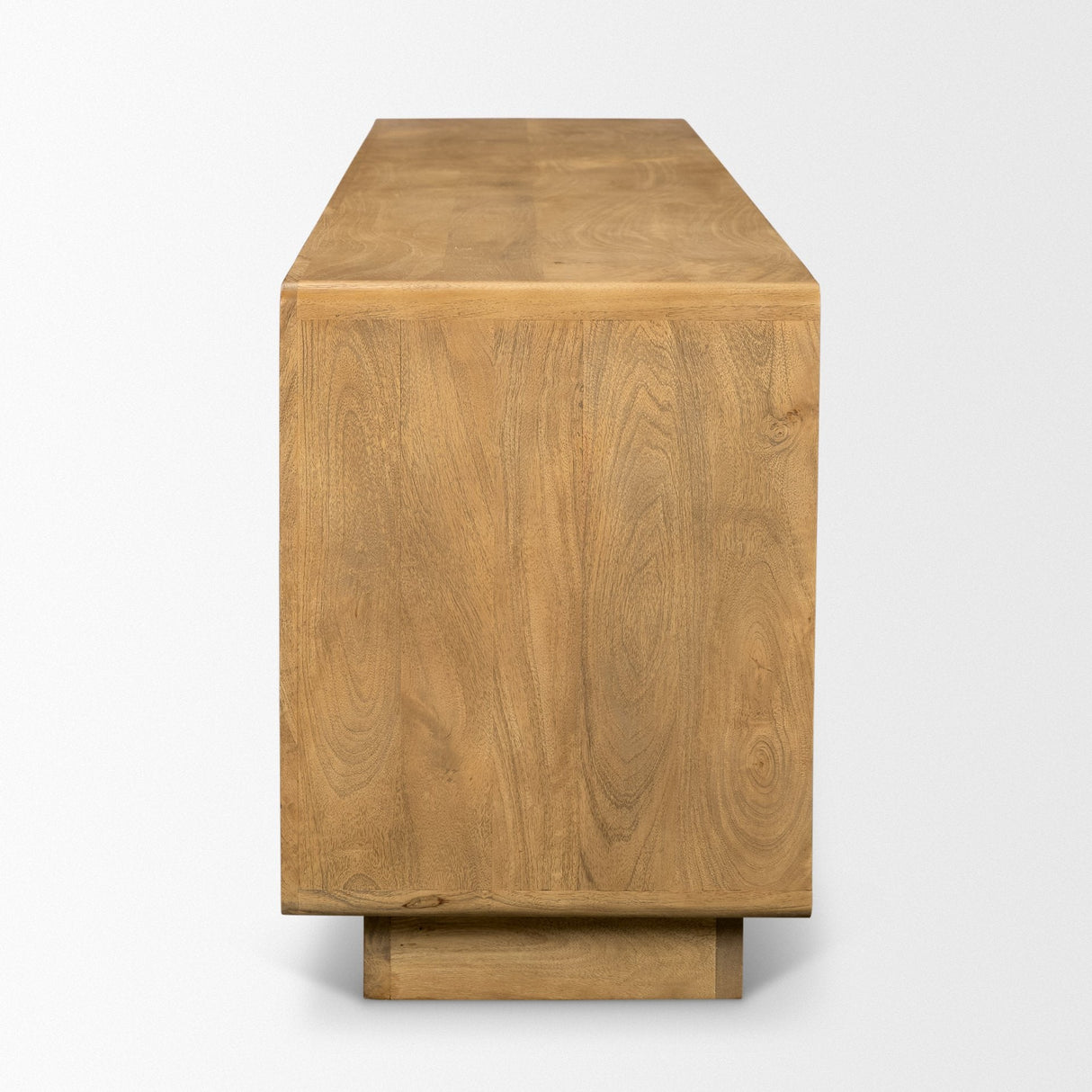 Valterra Light Brown Wood w/ Travertine 6 Door Media Console by Mercana at Eve Furniture