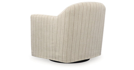 Valwick Cream/Brown Swivel Accent Chair by Ashley at Eve Furniture