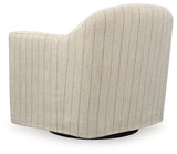 Valwick Cream/Brown Swivel Accent Chair by Ashley at Eve Furniture