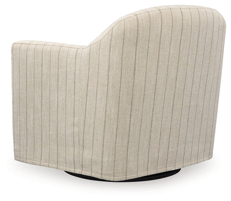 Valwick Cream/Brown Swivel Accent Chair by Ashley at Eve Furniture