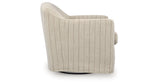 Valwick Cream/Brown Swivel Accent Chair by Ashley at Eve Furniture