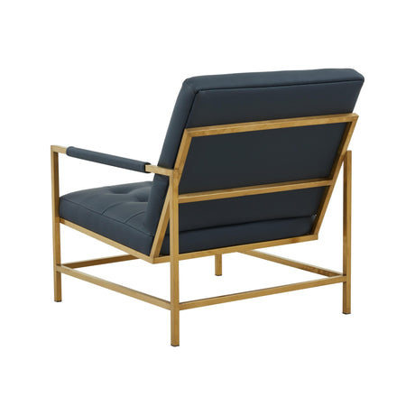 Van Charcoal Vegan Leather Accent Chair by TOV Furniture at Eve Furniture