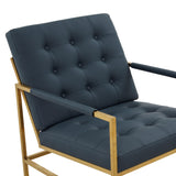 Van Charcoal Vegan Leather Accent Chair by TOV Furniture at Eve Furniture