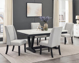 Vance Dove Faux Marble Dining Set by Crown Mark at Eve Furniture