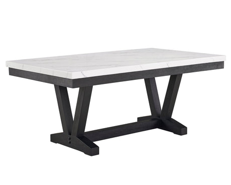Vance Dove Faux Marble Dining Set by Crown Mark at Eve Furniture