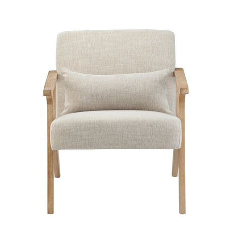 Vance White/Brown Accent Chair by Crestview at Eve Furniture