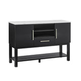 Vance Black Faux Marble Top Sideboard by Crown Mark at Eve Furniture