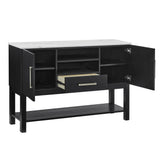 Vance Black Faux Marble Top Sideboard by Crown Mark at Eve Furniture