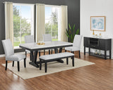 Vance Black Faux Marble Top Sideboard by Crown Mark at Eve Furniture