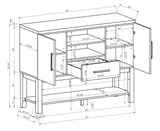 Vance Black Faux Marble Top Sideboard by Crown Mark at Eve Furniture